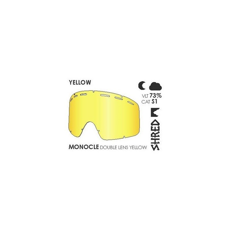 SHRED ECRAN DOUBLE MONOCLE JAUNE