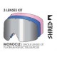 SHRED ECRAN MONOCLE SIMPLE KIT 3 SILVER / BLUE / ROSE