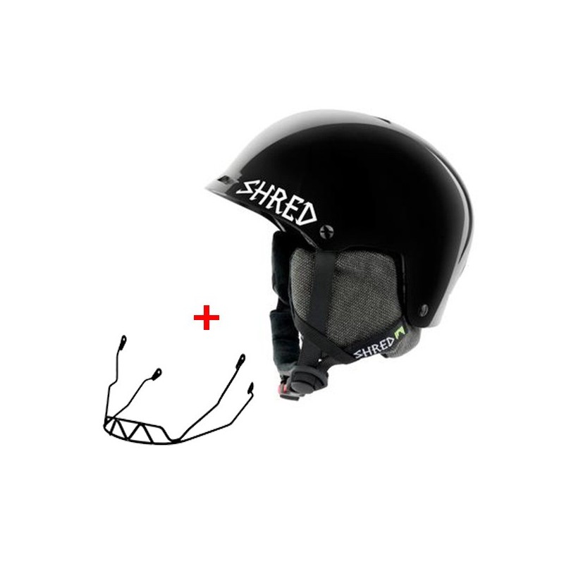 CASQUE SHRED HALF BRAIN D-LUX BLACKOUT + BARRE