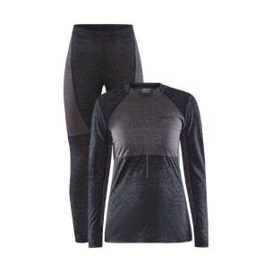 CRAFT SET FEMME CORE WOOL MIX NOIR/GRIS
