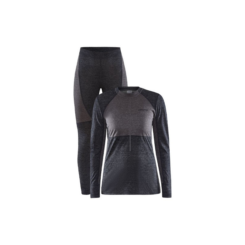 CRAFT SET FEMME CORE WOOL MIX NOIR/GRIS