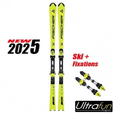 SKI FISCHER RC4 WORLDCUP SLALOM FIS (coupe d'Europe) MEDIUM + FIXATIONS RC4 Z18 2025