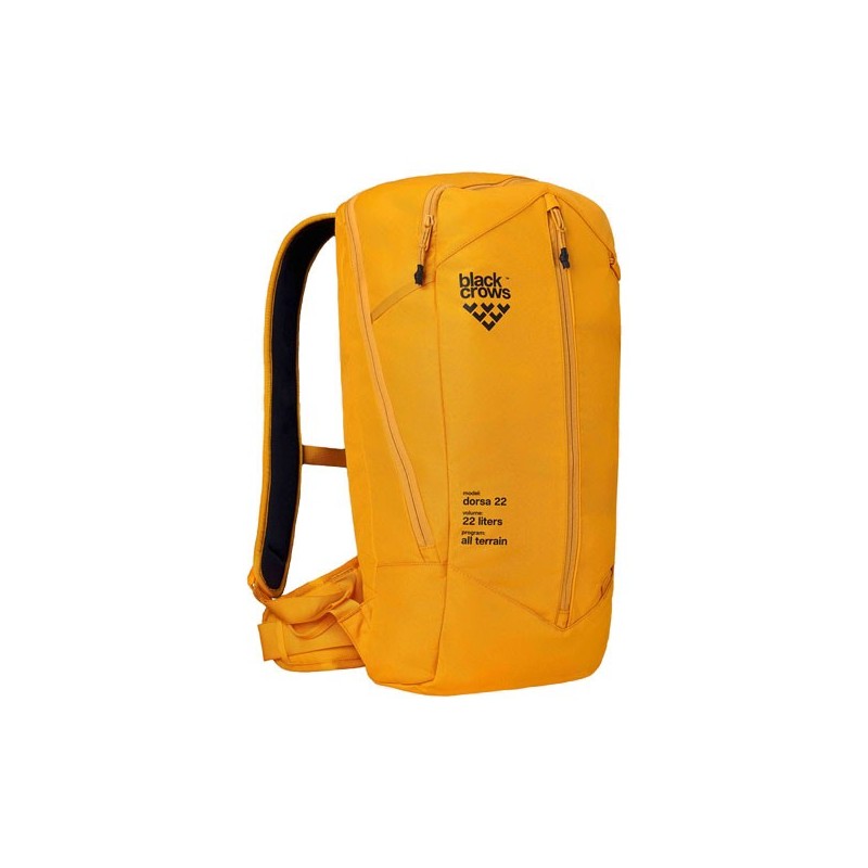 BLACK CROWS SAC NOIR DORSA 22 LITRES JAUNE MANGUE