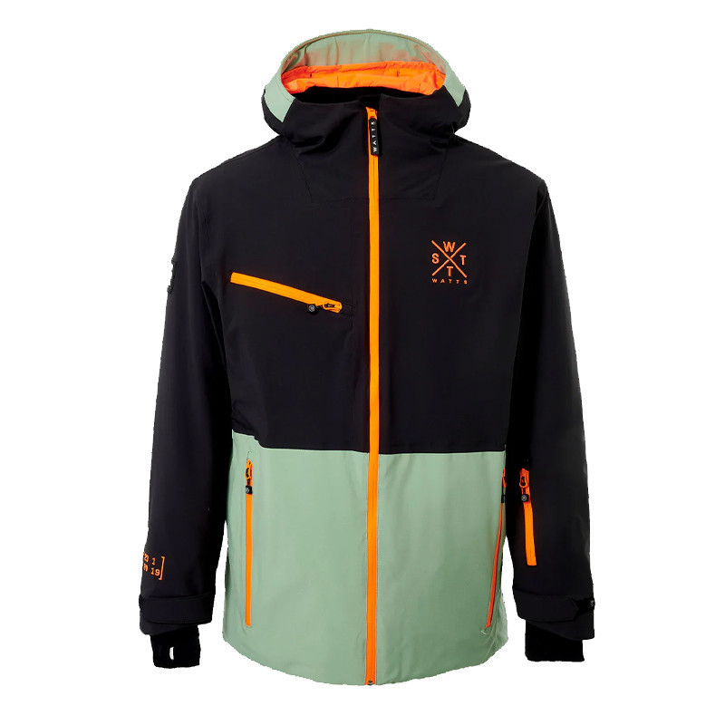 VESTE DE SKI REGULAR WATTS VERT/SAUGE