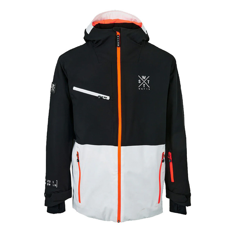 VESTE DE SKI REGULAR WATTS NOIR/BLANC