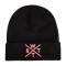 BONNET PIANO EN LAINE A REVERS WATTS NOIR/FLUO ROSE
