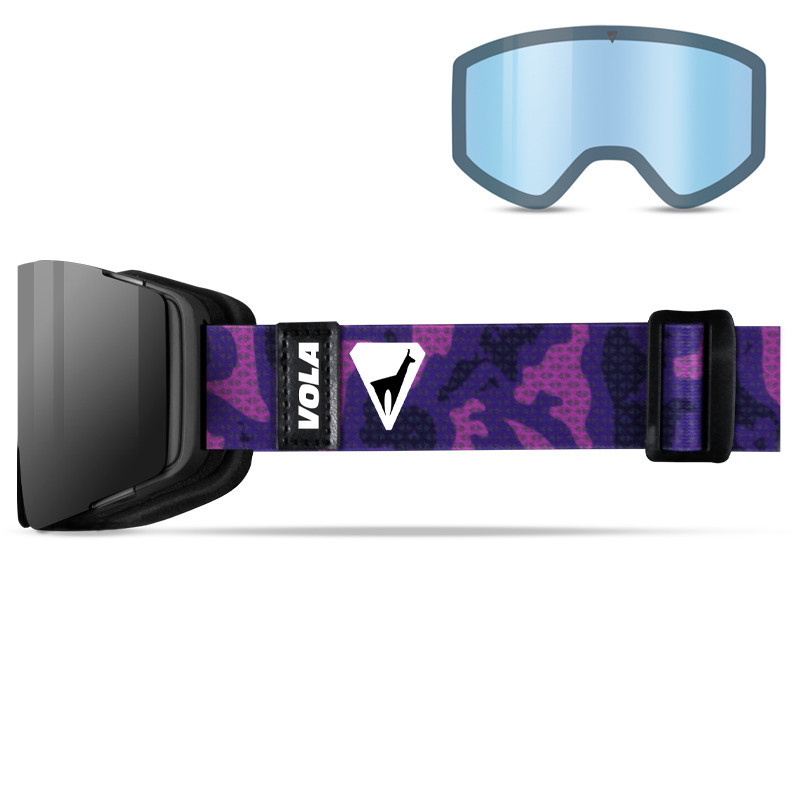 MASQUE DE SKI HYPNOTIC VOLA PURPLE 2 ECRANS