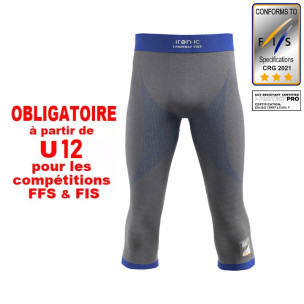 PANTALON ¾ SOUS-VETEMENT 3* FIS CUT-RESISTANT IRON-IC BLEU