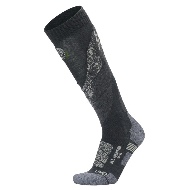 UYN CHAUSSETTE DE SKI ALL MOUNTAIN  ANTHRACITE/GRIS
